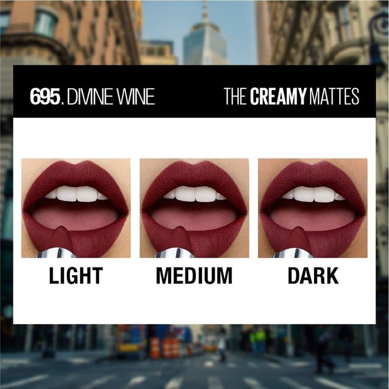 Maybelline Color Sensational Lipstick - Hydrating Matte Finish in Divine Wine | 1 Count