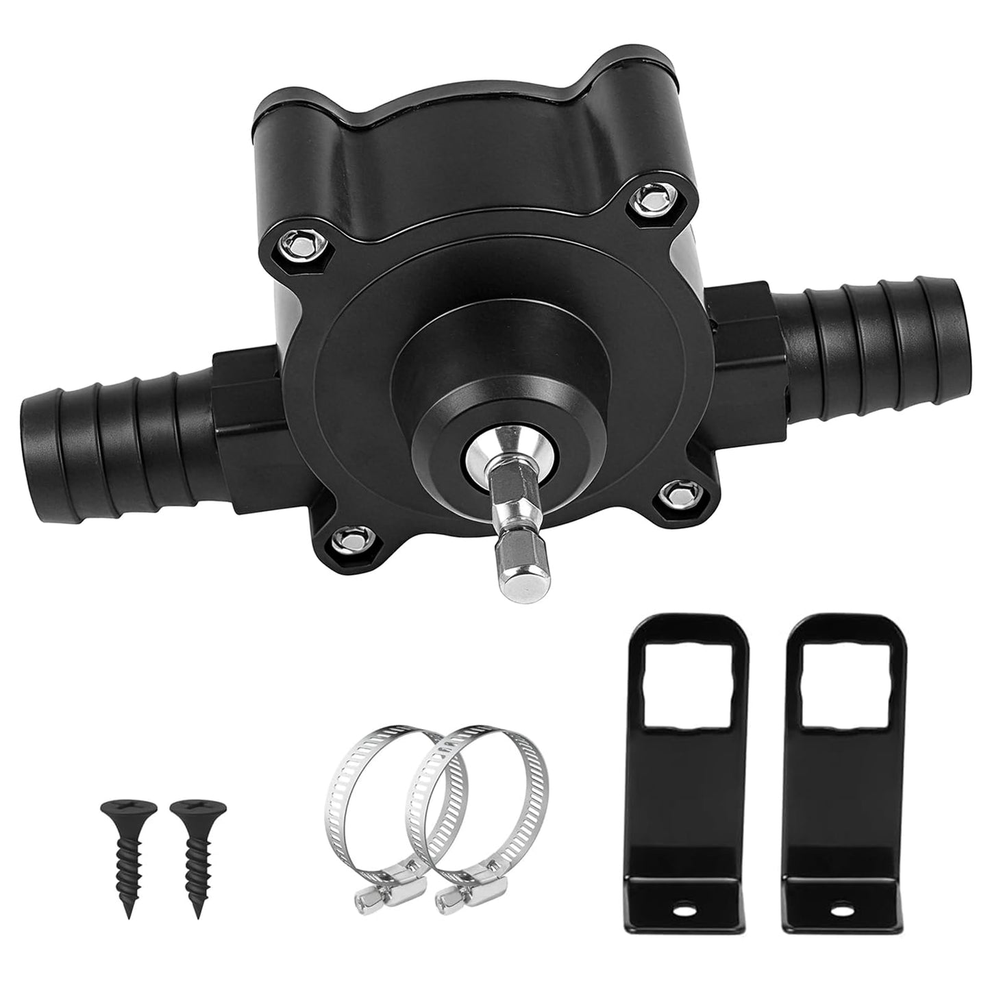 Houlishu Mini Electric Drill Pump, Portable Hand Drill Water Pump, Self Starting Hand Pump, suitable for water gasoline diesel engine oil transfer, easy to install and use