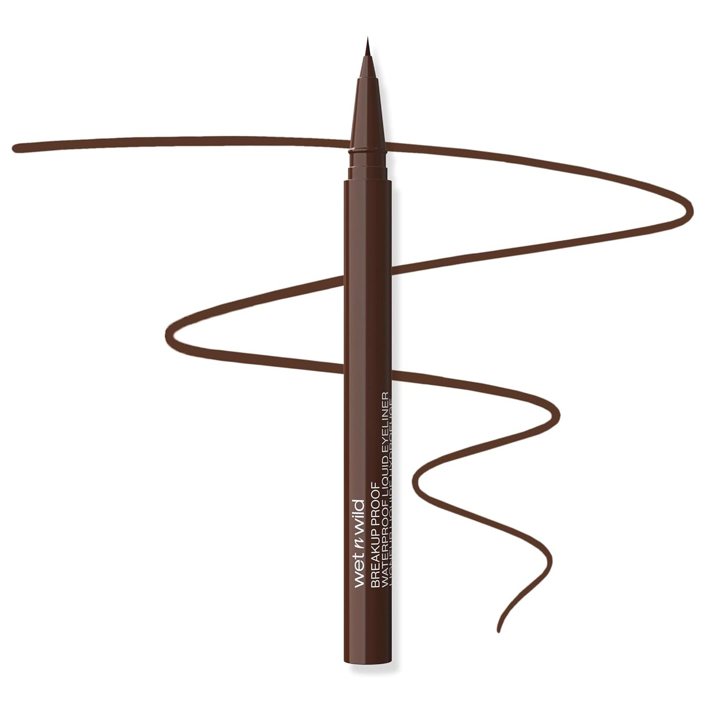 Wet n Wild Mega Last Liquid Eyeliner - Waterproof, 16-Hour Wear, Ultra-Fine Brush - Vegan & Cruelty-Free - Brown