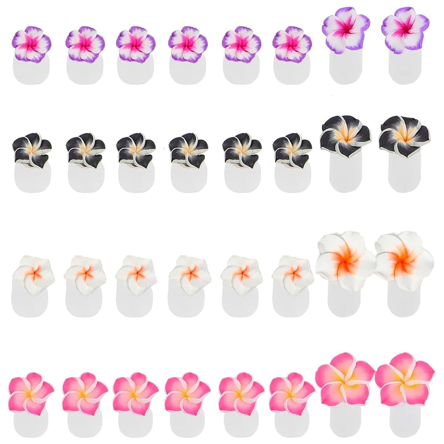 Skiennix Toe Separators - Colorful Silicone Flower Design for Perfect Pedicures | 32 Pieces