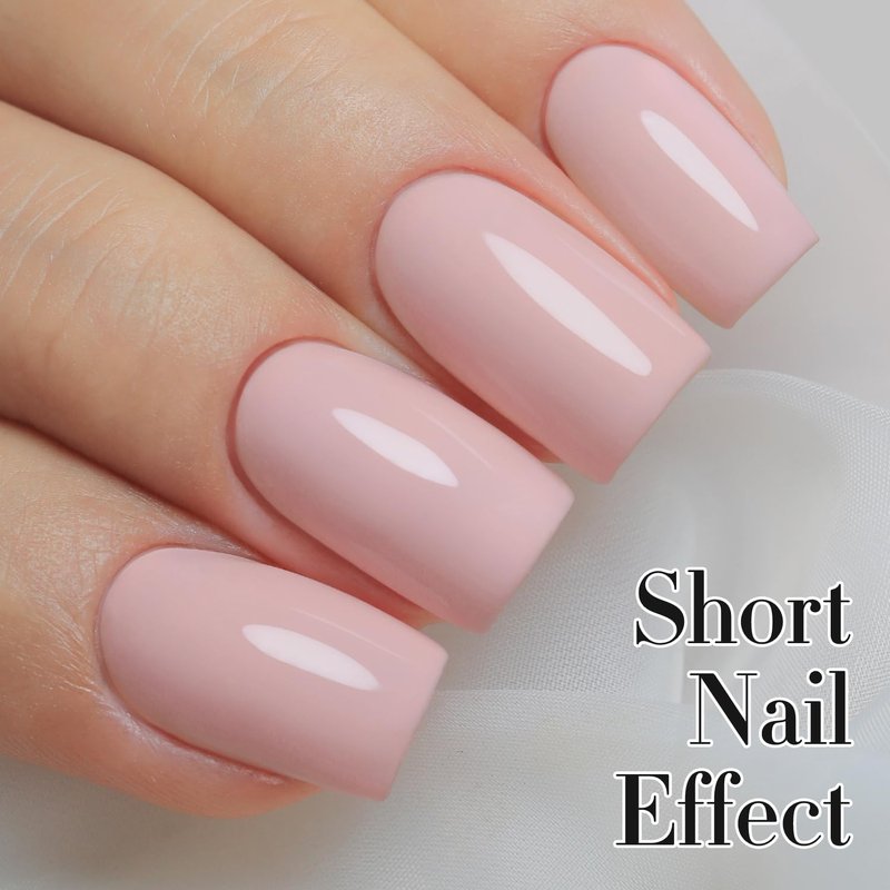 Double Rhythm 15ML Gel Nail Polish Pure Sheer Same Color Same Bottle Soak Off Gel Polish Art Manicure Salon DIY at Home for Women (Baby Pink-A1334)