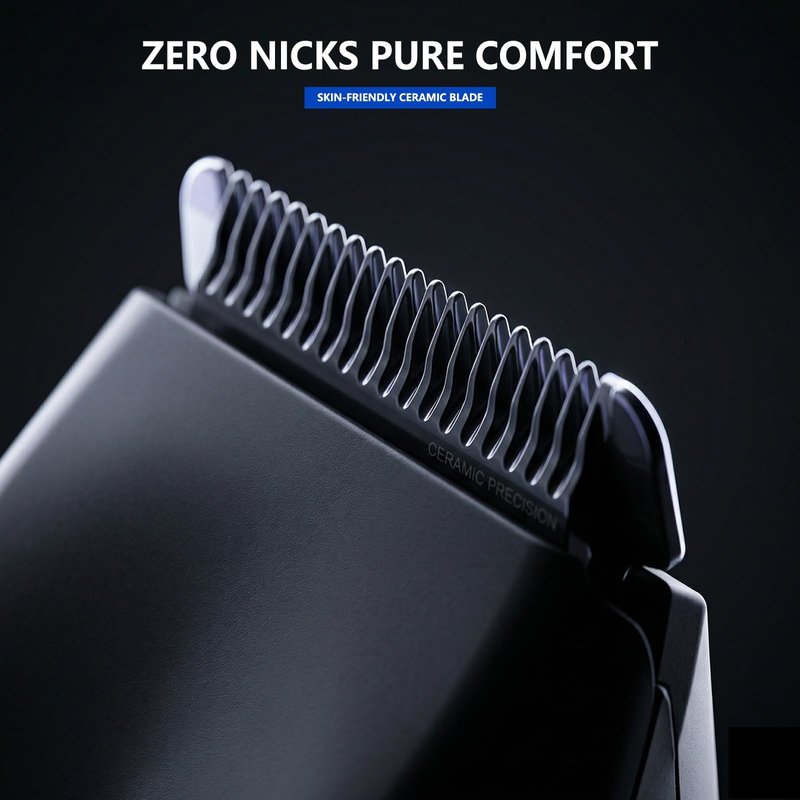 Predyee Men's Body and Groin Trimmer, Electric Manscaping Groomer with Skin-Friendly Ceramic Blade, LED Light, IPX7 Waterproof Wet/Dry Pubic Hair Shaver, USB-C Rechargeable Grooming Kit
