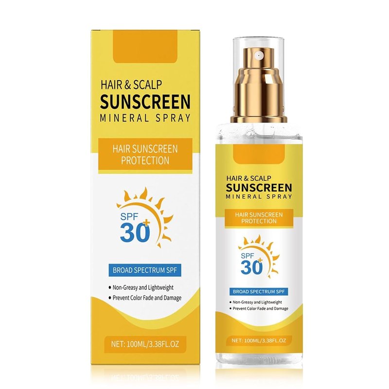 Hair & Scalp Sunscreen Spray SPF 30 - Color-Safe UV Protection for Dyed Hair | Weightless Coconut Enriched Shield (1)