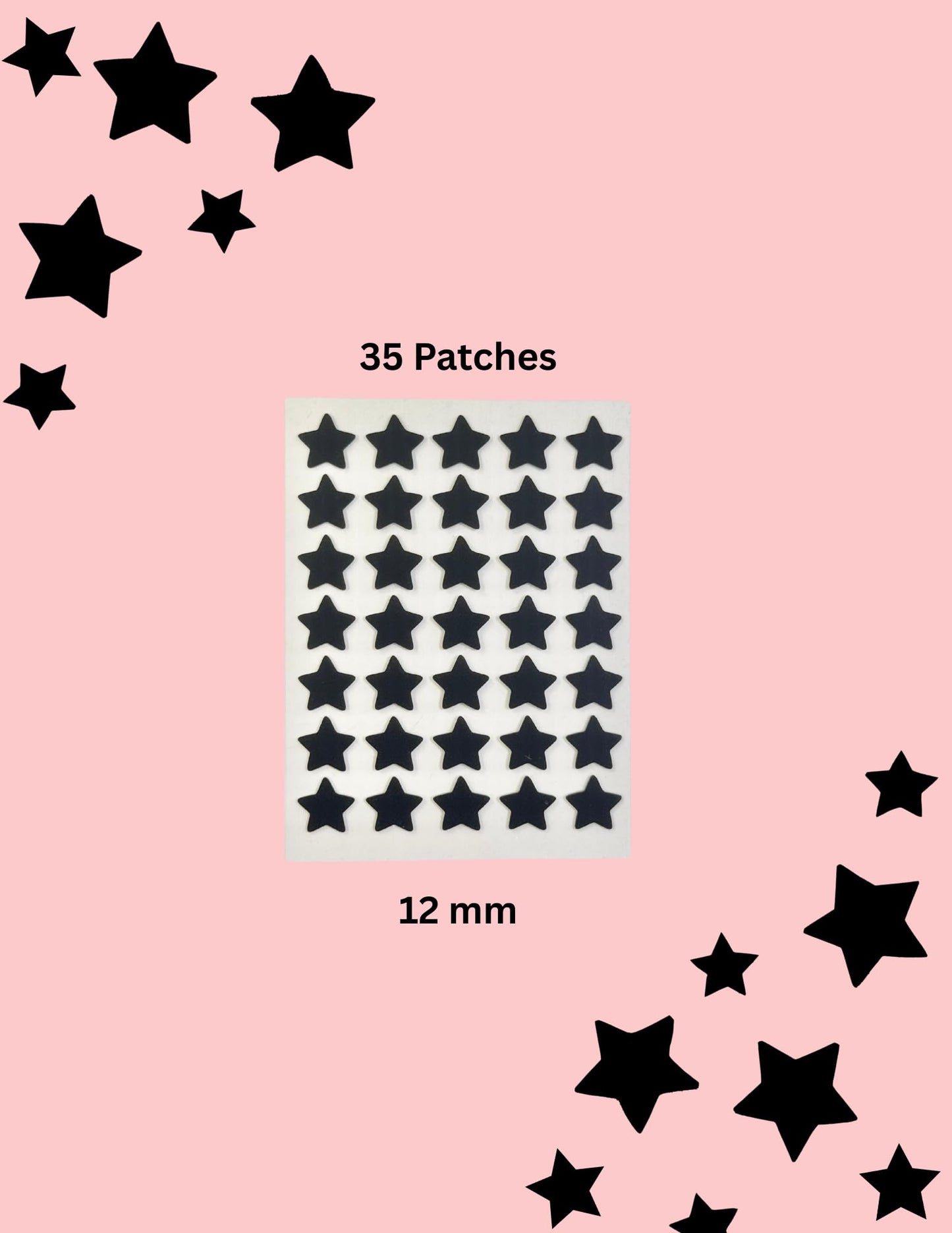 AcneMed Hydrocolloid Acne Patches – Black Star Pimple Stickers for Clear Skin, Cute Spot Treatment, Overnight Blemish Control, 36 Count