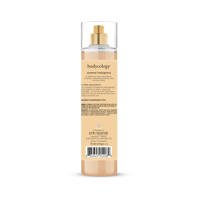 Bodycology Long-Lasting Fragrance Body Mist, Caramel Indulgence, 8 fl oz