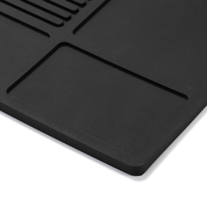 Hedume Magnetic Barber Mat, 17.7'' x 11.8'' Magnetic Barber Organizer Mat for Clippers, Professional Anti-Slip Heat Resistant Barber Table Matt, Flexible PVC Barber Tool Pad for Hairstylist