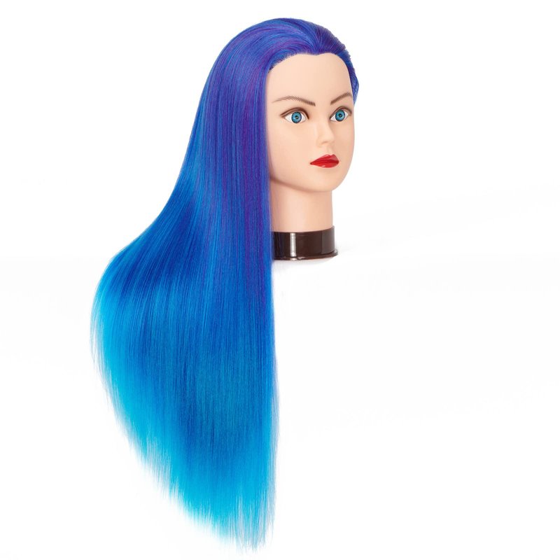 Hairingrid 26"-28" Mannequin Head Hair Styling Training Head Manikin Cosmetology Doll Head Synthetic Fiber Hair and Free Clamp Holder (R71919WD0320)