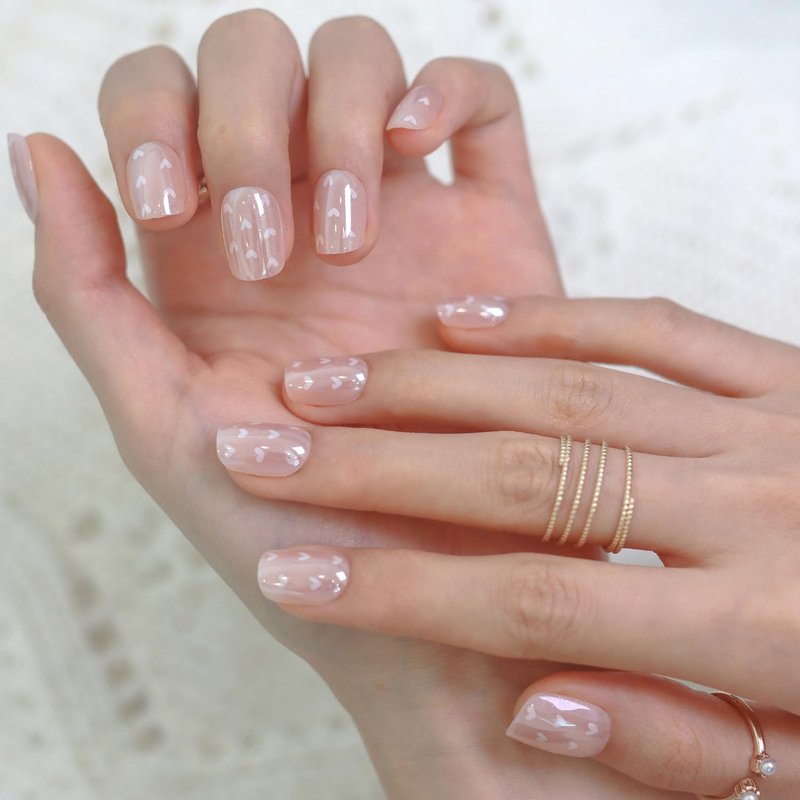 32Pcs Chrome Press On Nails - Short Square Soft Gel Fake Nails | 16 Sizes, Reusable Glue-On Kit