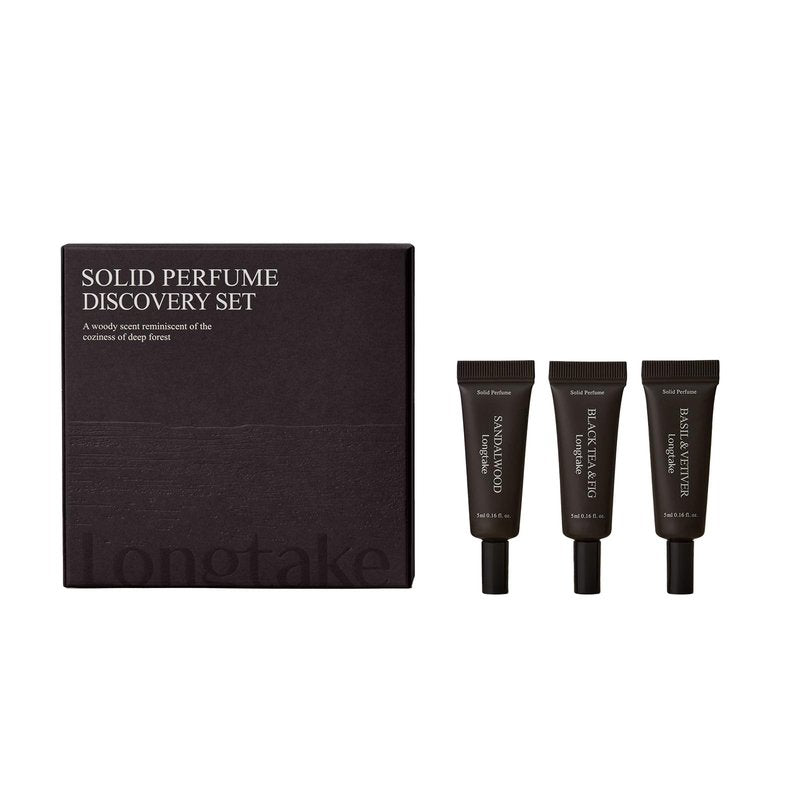 LONGTAKE Solid Perfume Discovery KitㅣFragrance Trio of Long Lasting Gel Perfumes, Perfect for Travel, Cashmere-like Finish, Cologne Gift Set, 0.16 fl.oz. for Each