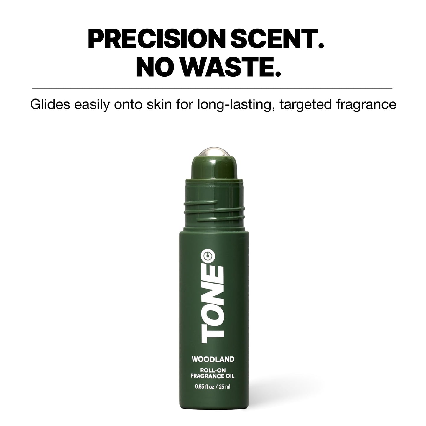 TONE Roll-on Fragrance Oil for Men, Woodland, Fragrance Oil with Notes of Vanilla, Cedar, and Cypress, 0.85 fl oz