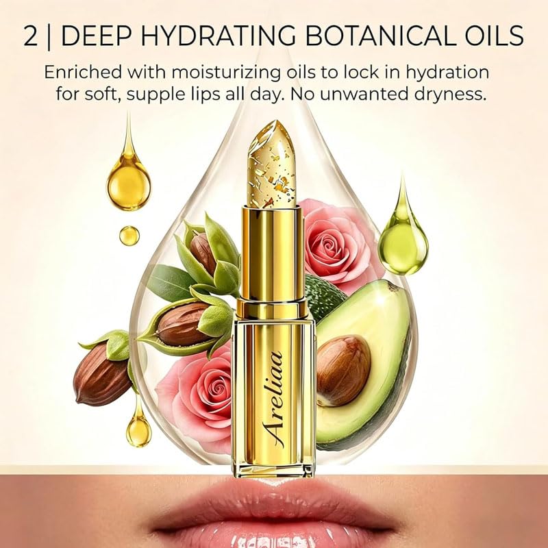 Areliaa Skin-Adaptive Lipstick - Color Changing PH Formula for Long-Lasting Moisture & Glow | 1Pc