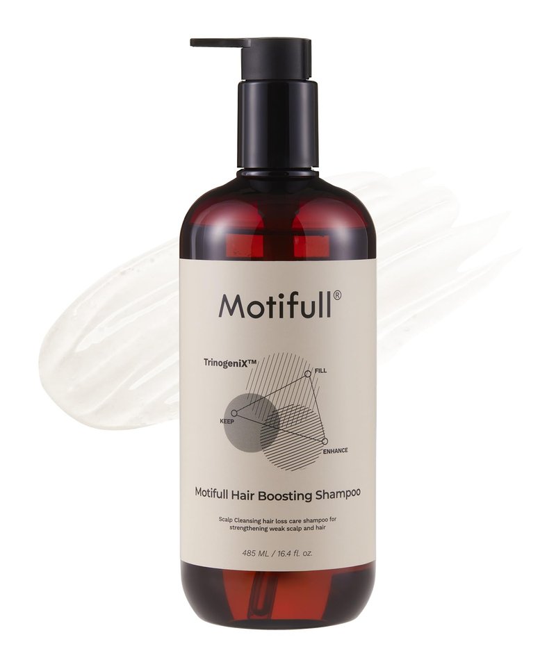 Motifull Hair Boosting Thickening Shampoo for Thinning Hair | Biotin & Caffeine Scalp Shampoo for Visibly Stronger Roots & Volume (16.4 fl oz)