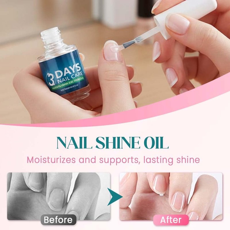 3 Days Nail Care Oil with Keratin, 2026 New Keratin Nail Strengthener, Daily Use to Strengthen & Hydrate Nails with Long-Lasting Shine (1PCS)