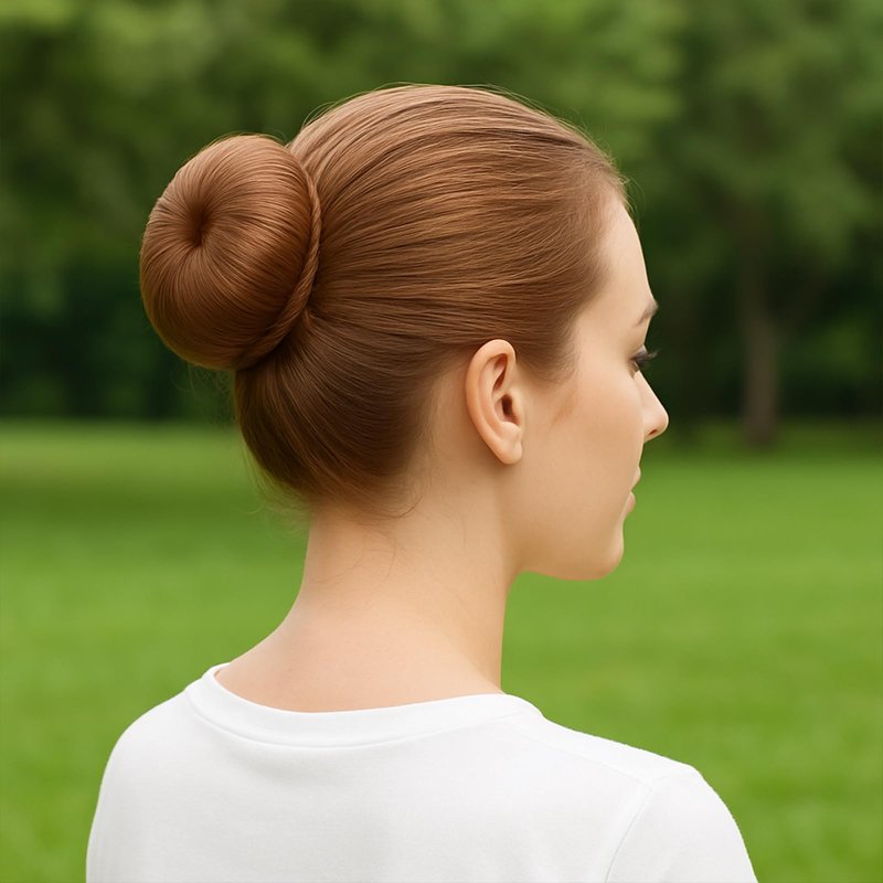 8 Pcs Hair Bun Maker Kit - Donut Bun Makers(4pcs Brown + 4pcs Beige) with 5 Elastic Hair Bands & 40 Bobby Pins,Ballet Bun for Women and Kids with Elastic Hair Ties, Hair Pins(Brown and Gold)