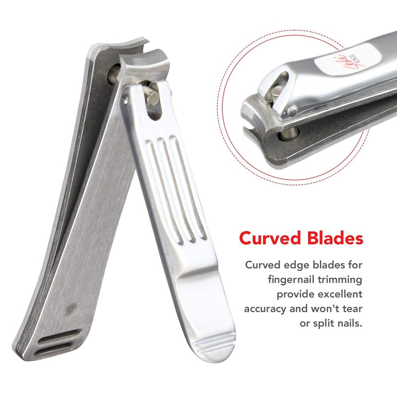 Seki Edge Nail Clippers - Stainless Steel Fingernail Clippers for Thick Nails | Professional & Home Use, Made in Japan