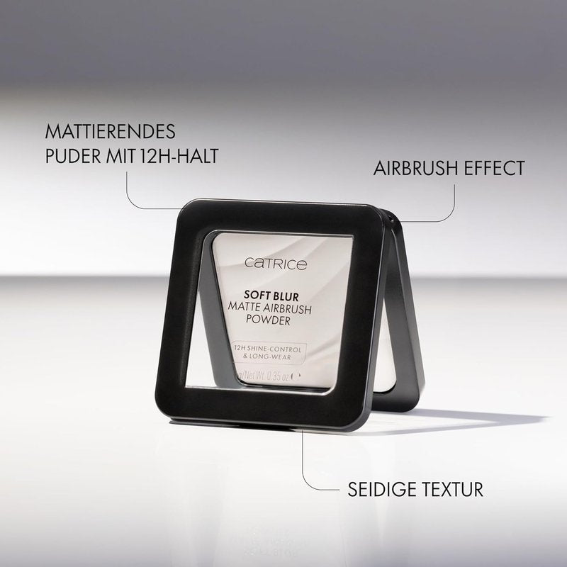 Catrice Soft Blur Matte Airbrush Powder | Lightweight & Mattifying Pressed Setting Powder for Long Lasting Makeup | Talc Free, Fragrance Free, Vegan & Cruelty Free (005C)