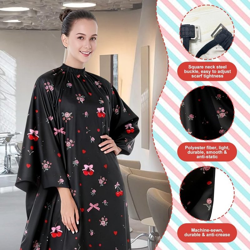 Hair Cutting Cape for Adults - Reusable Salon Cape for Women | Large Size for Home Use