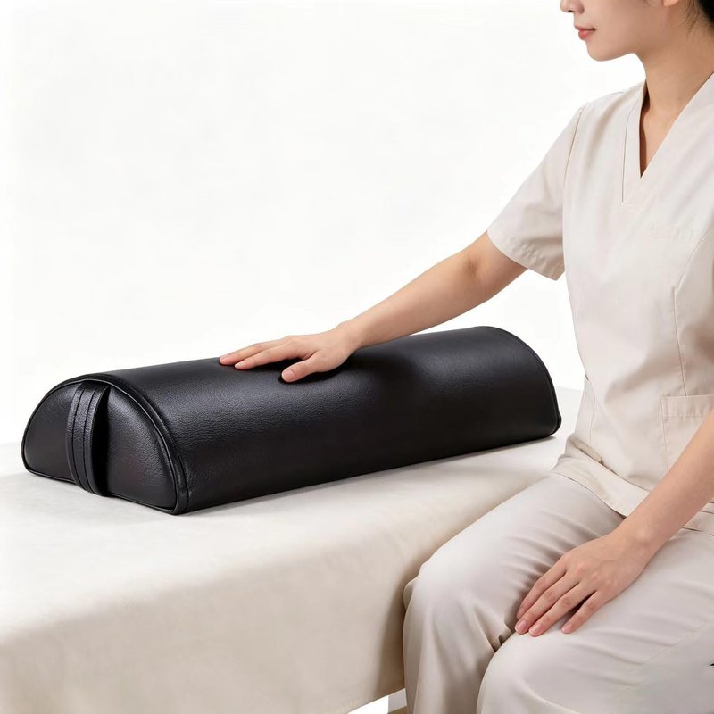 Massage Table Bolster Pillow - 21 Inch PU Leather Support for Neck, Back & Knee Pain Relief | Portable with Handle