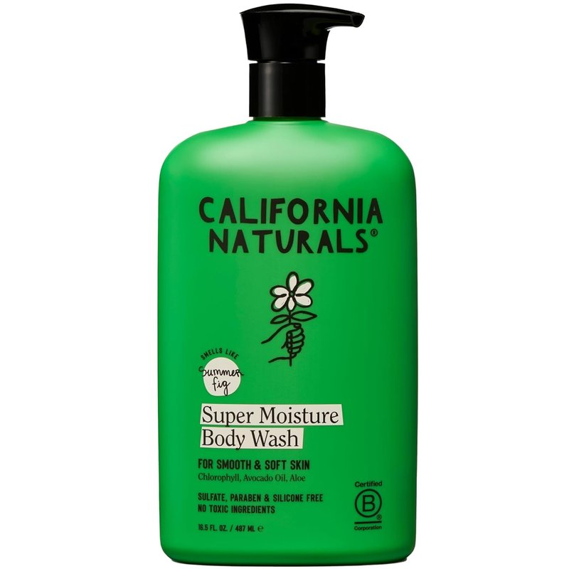 California Naturals Super Moisture Body Wash - Gentle Vegan Shower Gel for Dry, Sensitive Skin | 16.5 fl oz