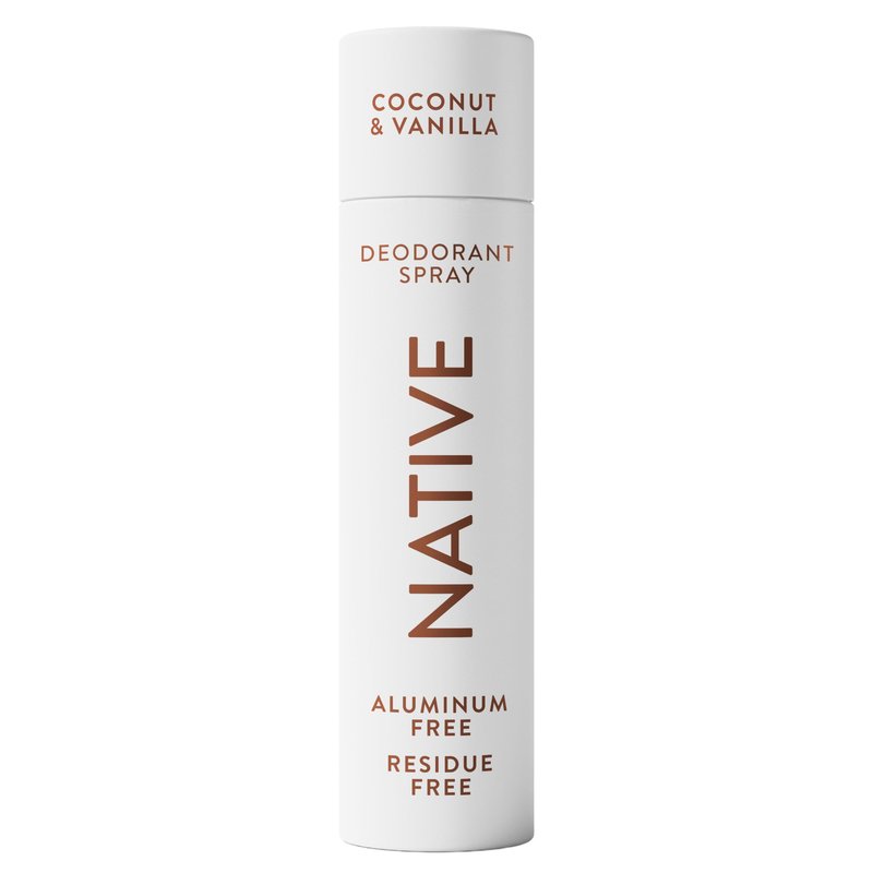 Native Deodorant & Body Spray, Coconut & Vanilla, 72-Hour Odor Protection for Underarms & Body, Aluminum Free, Quick Drying, 3.5 oz
