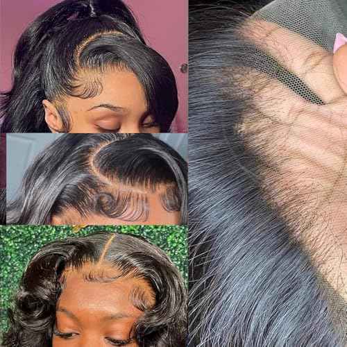 13x6 Lace Frontal Body Wave HD Transparent Frontal Ear to Ear 13x6 Lace Frontal Human Hair With Baby Hair Free Part 100% Virgin Human Hair Closure Natural Hairline 22 Inch
