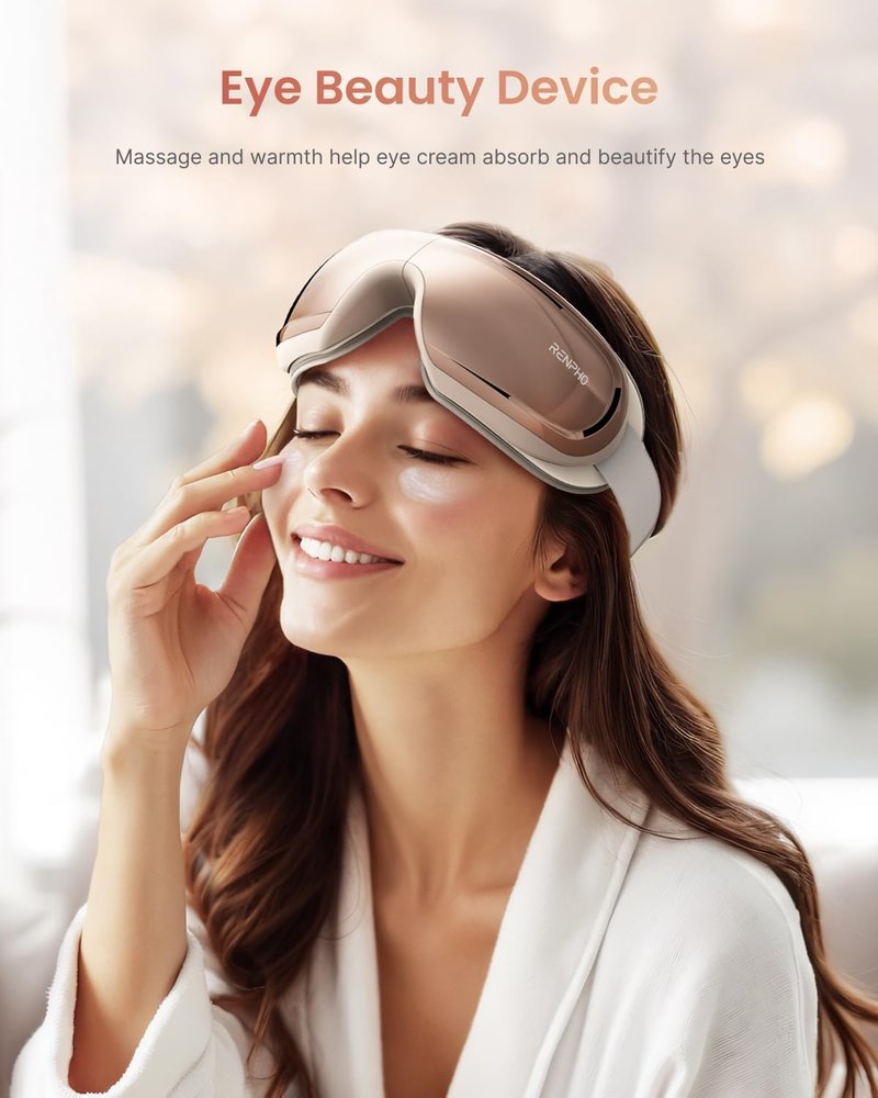 RENPHO Eye Massager - Heated & Cooling Relief for Migraine & Dry Eyes | Voice Control, FSA/HSA Eligible
