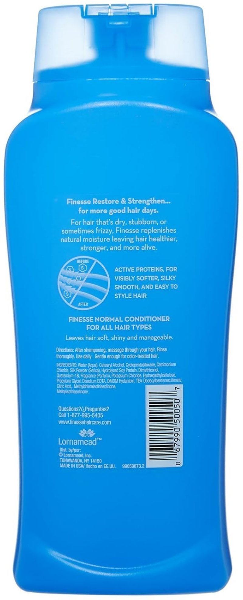 Finesse Restore + Strengthen Conditioner - Moisturizes & Repairs Dry Hair | 24 oz for Soft, Healthy Locks
