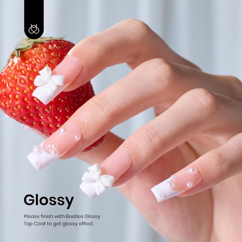 Beetles White Gel Nail Polish - 15ml Soak Off UV Gel for DIY French Manicure | Summer Colors