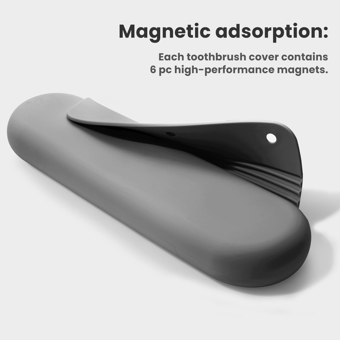 iTokGok Silicone Electric Toothbrush Travel Case, Manual Toothbrush Travel Cover for Men and Women,Toothbrush Holder for Travel,Gym and More, Fits Most Manual and Electric Toothbrushes - Gray