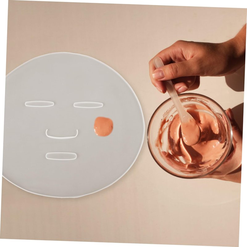 Uonlytech Reusable Silicone Facial Mask Tray 2-Pack for Diy Seaweed and Collagen Masks Makeup Tool 8.85X7.55 Inch for Home and Professional Salon Use