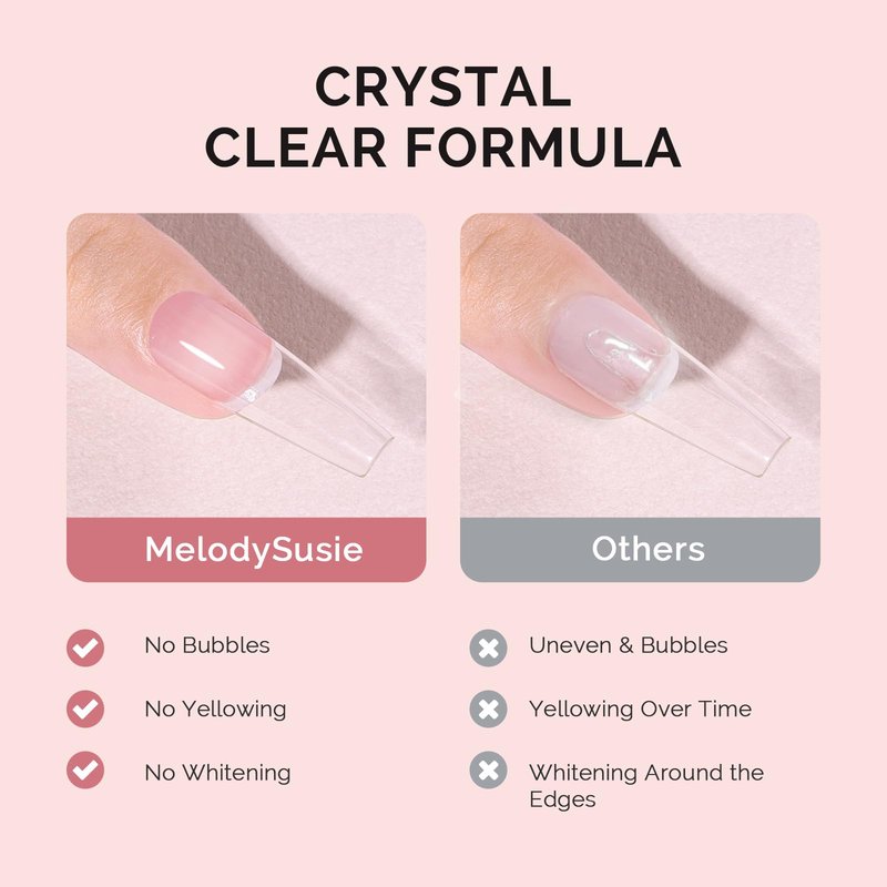 MelodySusie 6Pcs Nail Glue for Press on Nails Super Strong and Long Lasting Nail Glue for Acrylic Nails Adhesive Bond False Nails with Easy Application