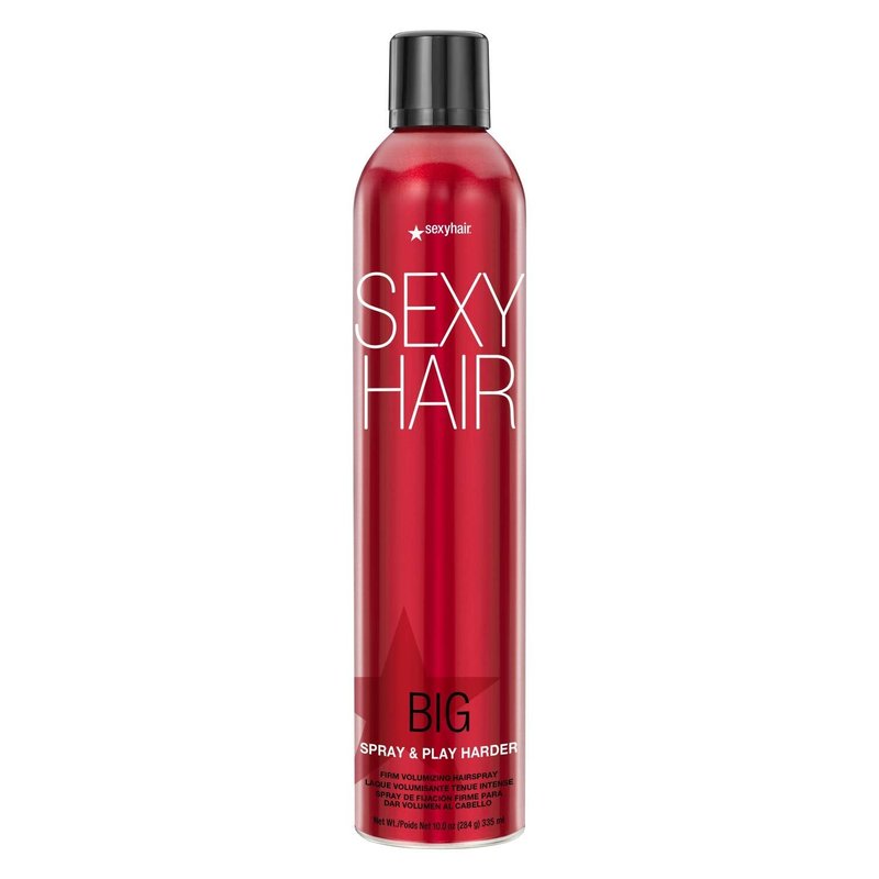 SexyHair Big Spray & Play Harder Hairspray - Firm Hold & Shine | 72-Hour Humidity Resistance