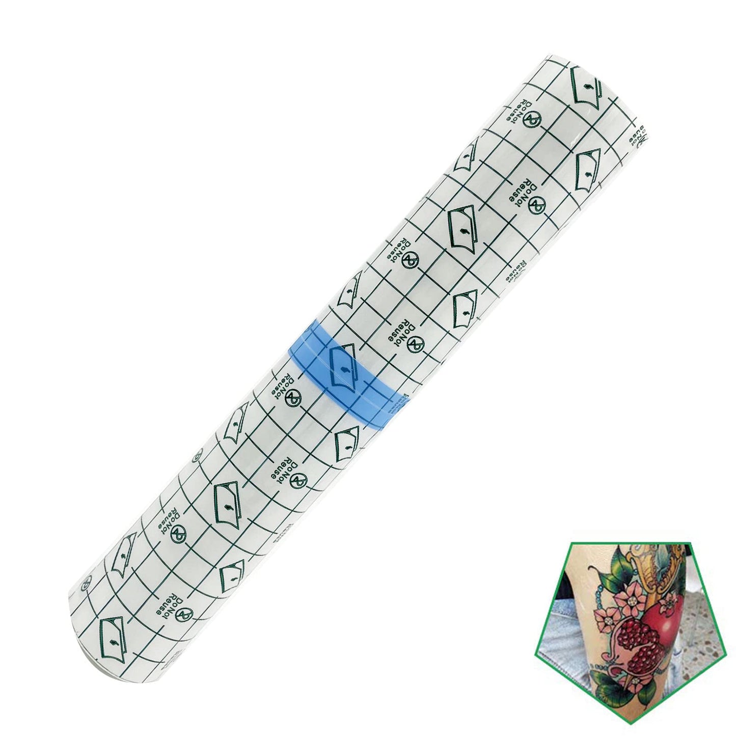 Tattoo Aftercare Bandage Roll 10" x 2 Yard - Waterproof Transparent Film for Tattoo Initial Healing and Skin Repair Adhesive Tattoo Supply Wrap