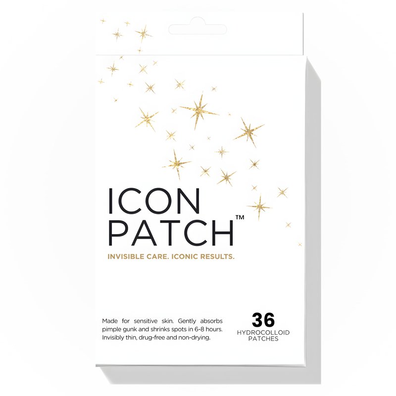 ICON Hydrocolloid Acne Pimple Patch for Shrinking the Look of Zits and Whiteheads | Nighttime Spot Stickers for Face and Skin | Acne Stickers Cover Blemish (36 Count (Pack of 1))