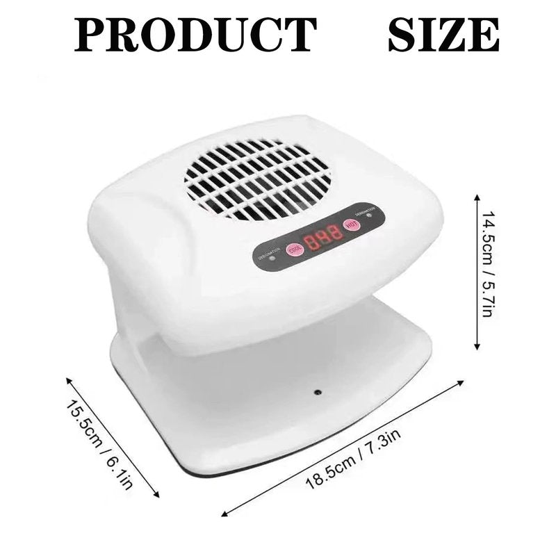 GGAIFbp Nail Dryer for Regular Polish 300W 2 in 1 Nail Drying Fan with Auto Sensor Hot and Cold Air Professional Nail Dryer for Manicure Salon and Daily Home Use (White)