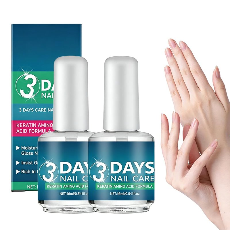 3 Days Nail Care Oil, 2026 Upgraded Keratin Nail Strengthener, Nail Moisturizer Gloss for Brittle Nails, for Women (2pcs)