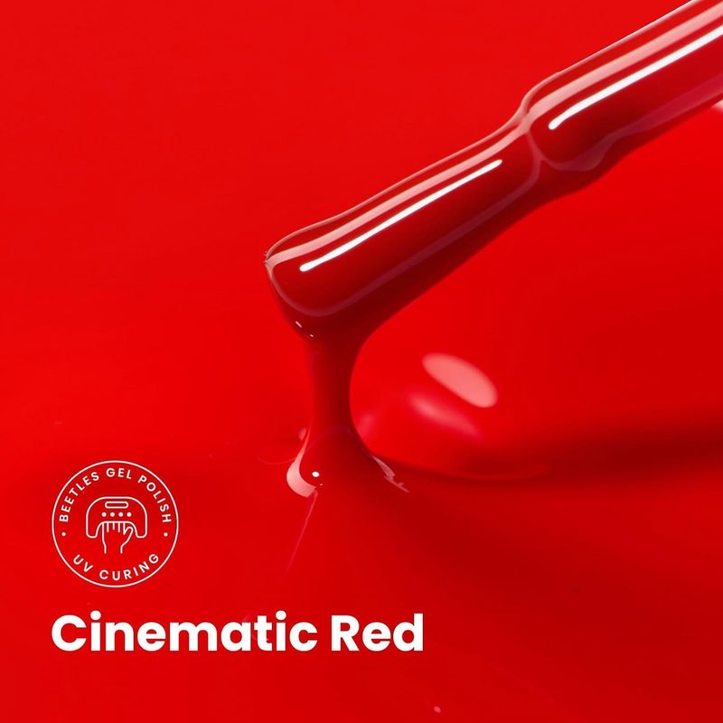 Beetles Red Gel Polish - Long-Lasting 15ML Red Nail Polish | Soak Off UV LED Lamp for Salon Quality Manicure