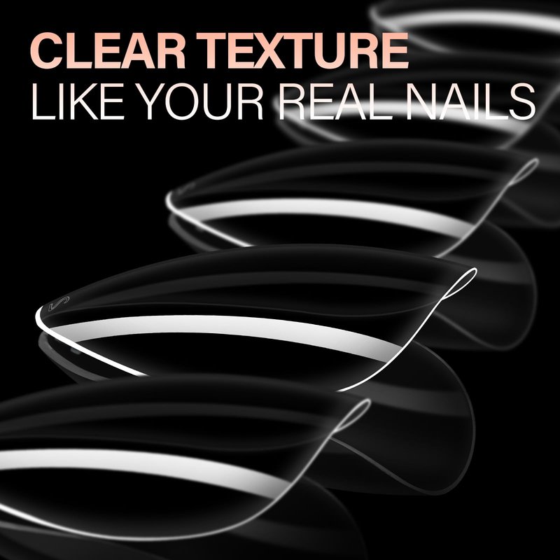 AILLSA Short Stiletto Nail Tips 504PCS Clear Full Cover Soft Nail Tips Gel Fake Nails Tips Preshaped Press on False Gelly Tips for Nail Extension DIY Home Salon Gift, 10 Sizes