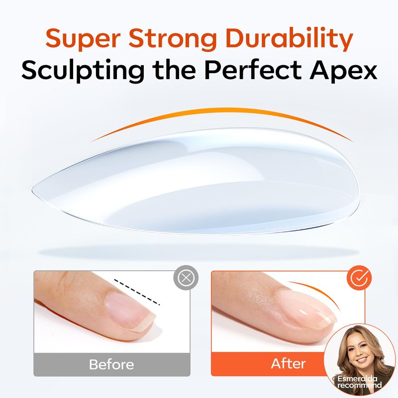 modelones Rubber Base Top Coat Set, Builder Nail Gel No Wipe Glossy 2Pcs Clear Gel Polish Strengthener for Apex Building Nail Glue Long Lasting Shiny Protect Thin Weak Nails Soak Off U V Manicure Gift