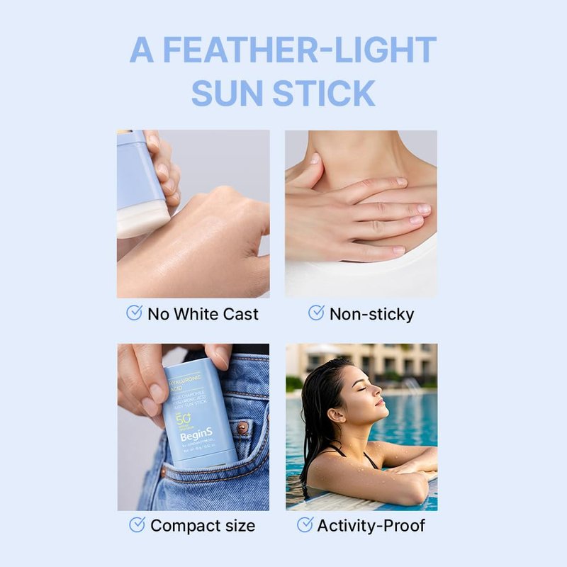 BeginS by JUNGSAEMMOOL Blue Chamomile Hyaluronic Acid Airy Sun Stick