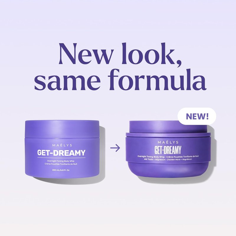 MAËLYS GET-DREAMY Overnight Toning Whip - Cellulite Cream & Skin Tightening with Milk Thistle | 3-Pack Moisturizing Body Cream