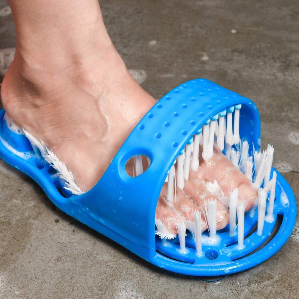 LUITON 2 Pack Foot Scrubber Massager Scrub Feet Cleaner Washer Brush for Shower Spa Massage Floor Slipper for Exfoliating Cleaning Foot
