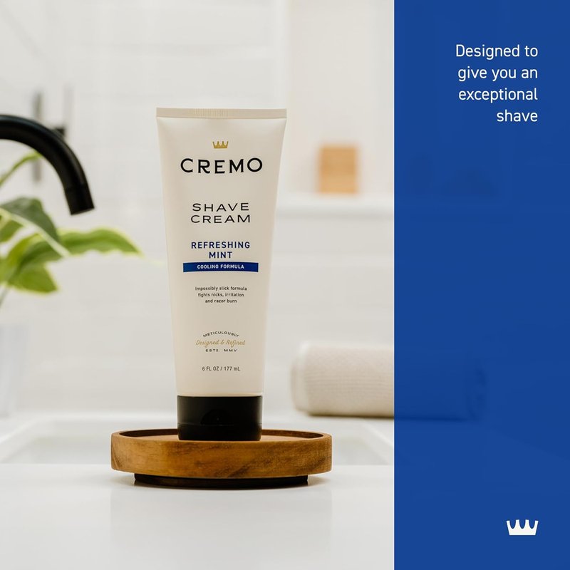 Cremo Cooling Shave Cream - Soothing Formula for Smooth Shave | 6 fl oz