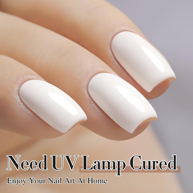 Double Rhythm 15ML Gel Polish Pure Sheer Same Color Same Bottle Soak Off Gel Polish Art Manicure Salon DIY at Home for Women (Warm White-A1477)