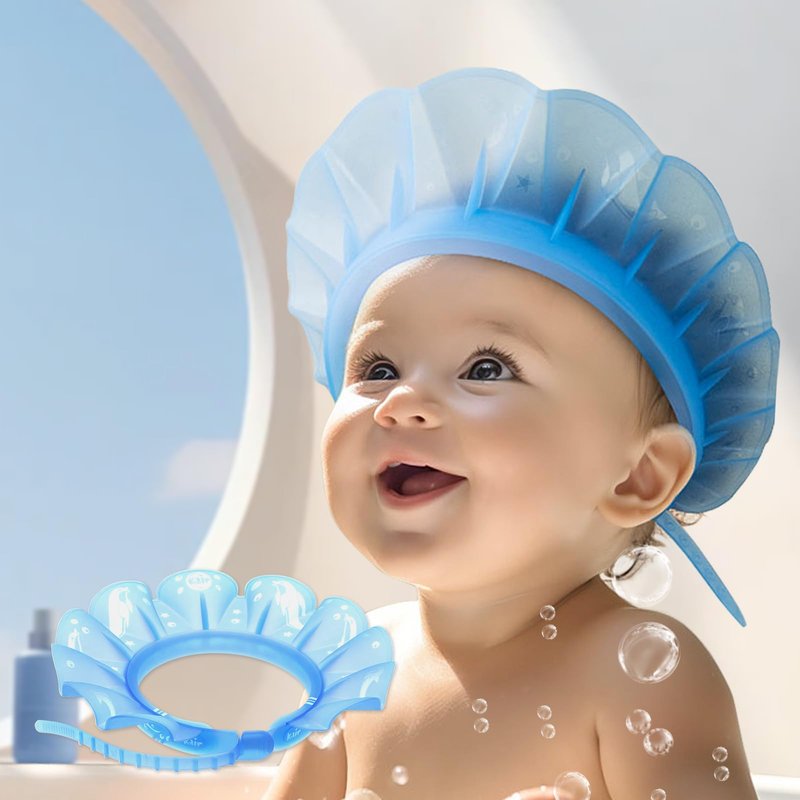kair Baby Bath Visor Soft Silicone Shower Cap fit for Less Than 24 Months