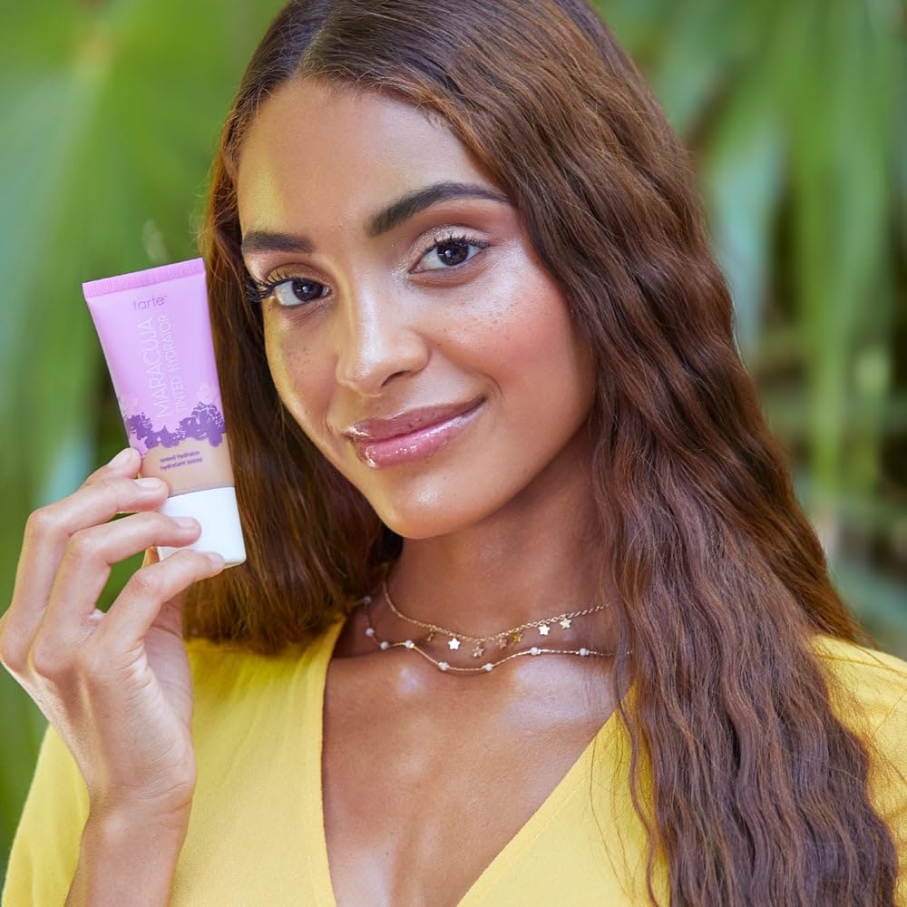 Tarte Maracuja Tinted Moisturizer - Lightweight Sheer Foundation with Hydrating Hyaluronic Acid & Turmeric, Vegan & Cruelty-Free