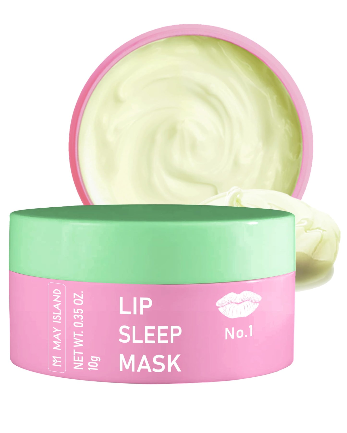 MAYISLAND Lip Sleep Mask #Dragonfruit Kiwi - Korean Overnight Lip Treatment with Dragonfruit Extract - Intensive Moisturizing Formula for Dry, Chapped Lips - Refreshing Kiwi Scent, 0.34 oz.