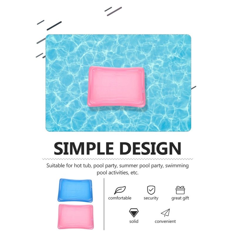 Food Tray 2pcs Luau Inflatable Serving Bars Ice Buffet Salad Serving Trays for Indoor Outdoor Beach Luau Party, Picnic, and Pool Party Cooler