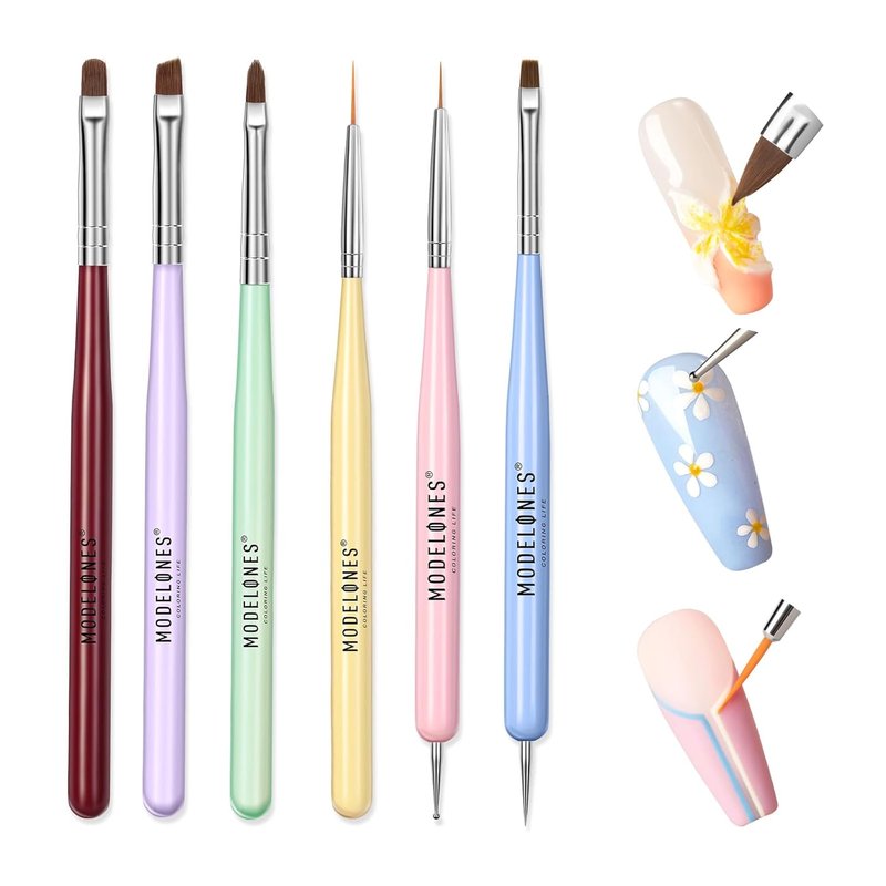 Modelones Nail Art Brushes Set - Professional Gel Polish & 3D Design Tools for Salon & DIY Use