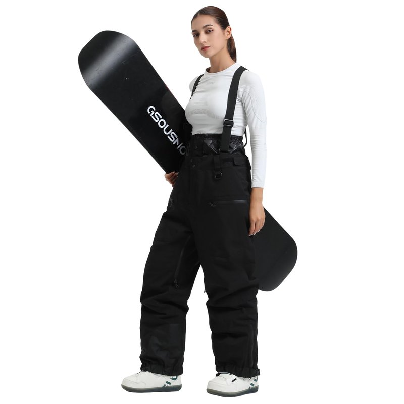 GSOU SNOW Womens Baggy Snowboard Pants Ski Bibs Snow Loose Overalls Waterproof Windproof Insulated Warm